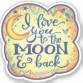 Liebe zum Moon Kids Inspirivity Sticker (Vorderseite)
