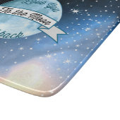 Liebe zum Muster "Mond und Rücken Sterne" Schneidebrett (Ecke)