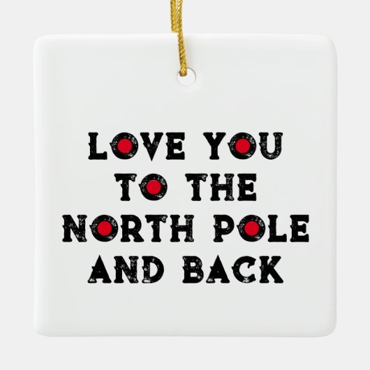 Liebe zum Nordpol Keramikornament (Vorderseite)