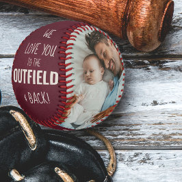 Liebe zum Outfield 2 Foto Red Leather Look Baseball