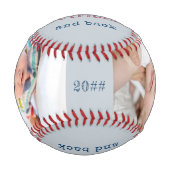 Liebe zum Outfield and Back Gray Foto Baseball (Vorderseite)