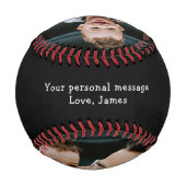 Liebe zum Outfield & Back 2-Foto Vater Geschenk Baseball (Rückseite)