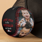 Liebe zum Outfield & Back 2-Foto Vater Geschenk Baseball