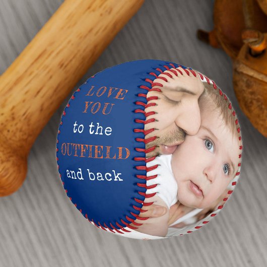 Liebe zum Outfield und Back Blue Foto Baseball