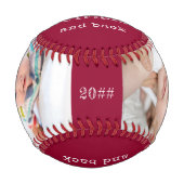 Liebe zum Outfield und Back Red Foto Baseball (Vorderseite)