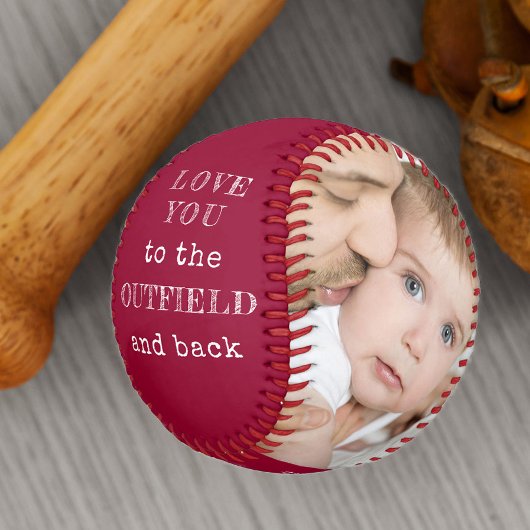 Liebe zum Outfield und Back Red Foto Baseball