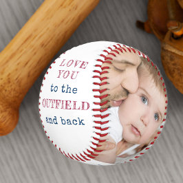 Liebe zum Outfield und Back White Foto Baseball