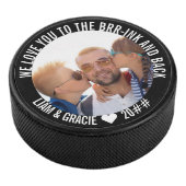 Liebe zum Personalisierten Foto "Brrink & Back" Eishockey Puck (3/4)