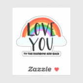 Liebe zum Regenbogen und zurück Aufkleber (Blatt)