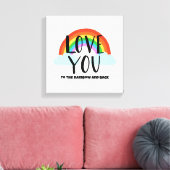 Liebe zum Regenbogen und zurück Leinwanddruck (Insitu (Wohnzimmer))