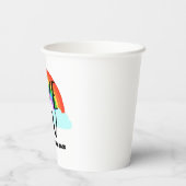 Liebe zum Regenbogen und zurück Pappbecher (Rückseite)
