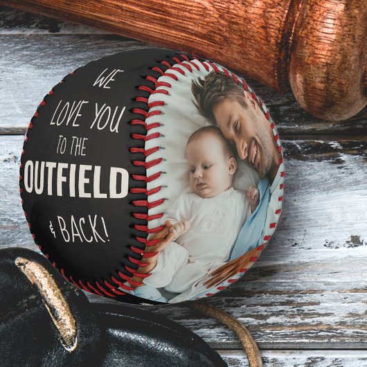 Liebe zum Schwarzen Lederlook im Outfield-Foto Baseball
