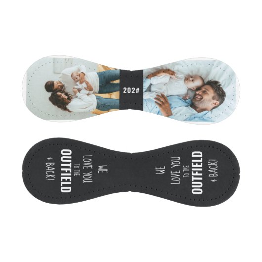 Liebe zum Schwarzen Lederlook im Outfield-Foto Baseball (Paneele)