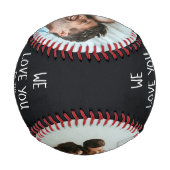 Liebe zum Schwarzen Lederlook im Outfield-Foto Baseball (Rückseite)