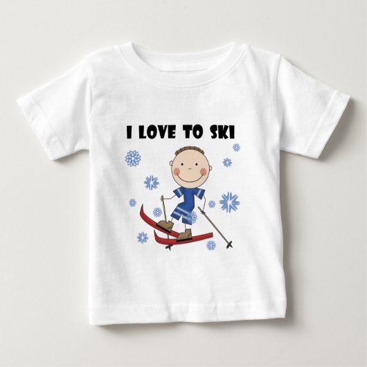Liebe zum Skifahren - Boy Tshirts und Geschenke (Vorderseite)