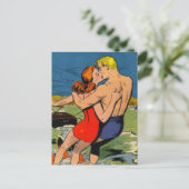 Liebe zum Skis Postkarte (Stehend Vorderseite)