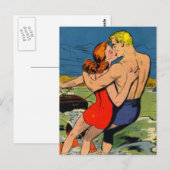 Liebe zum Skis Postkarte (Vorne/Hinten)