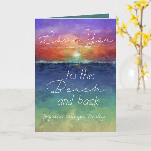 Liebe zum Strand und zurück Karte (Gelbe Blume)