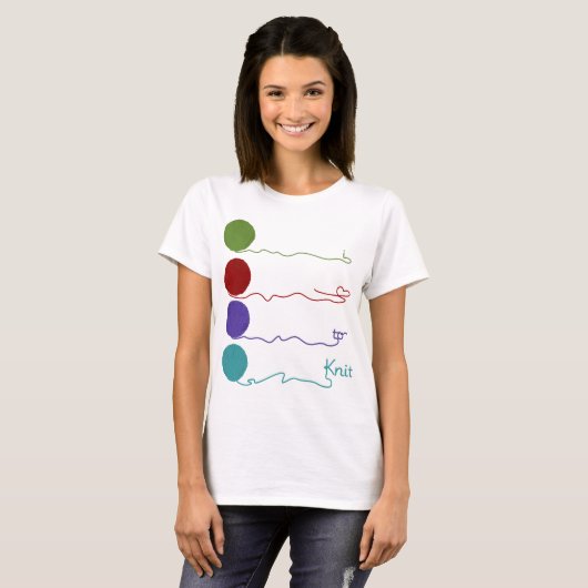 Liebe zum Strick-Shirt T-Shirt (Vorne ganz)