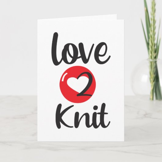 Liebe zum Stricken Karte (Vorderseite)