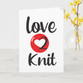 Liebe zum Stricken Karte (Gelbe Blume)