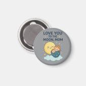 Liebe zum T - Shirt der Mama auf dem Mond Magnet (Vorderseite/Rückseite)