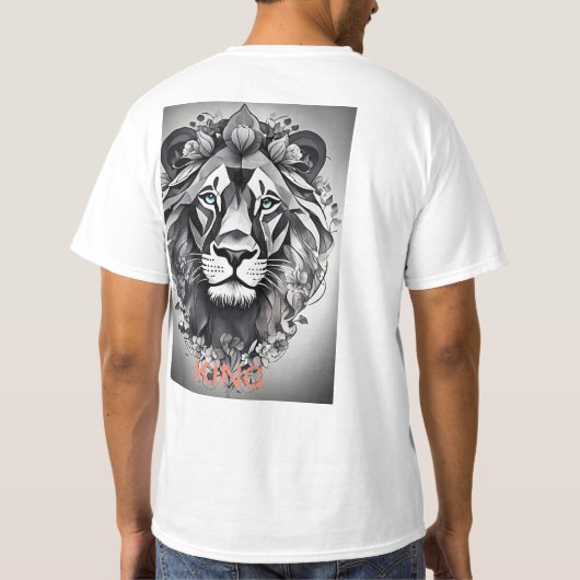 Liebe zum T - Shirt für Männer mit Löwendesign (Rückseite)