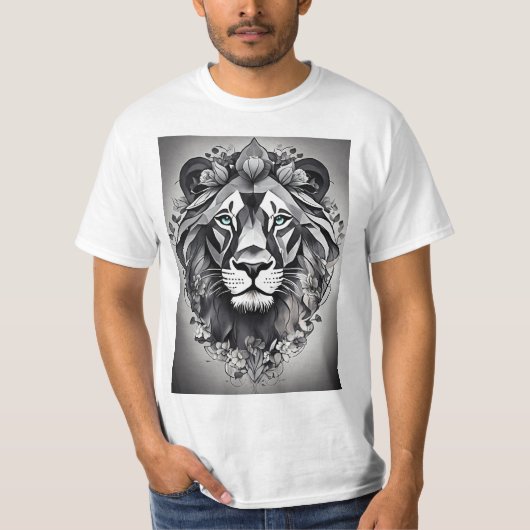 Liebe zum T - Shirt für Männer mit Löwendesign (Vorderseite)