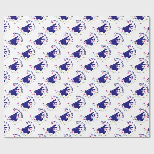 Liebe zum Tanzen Geschenkpapier (Flach)