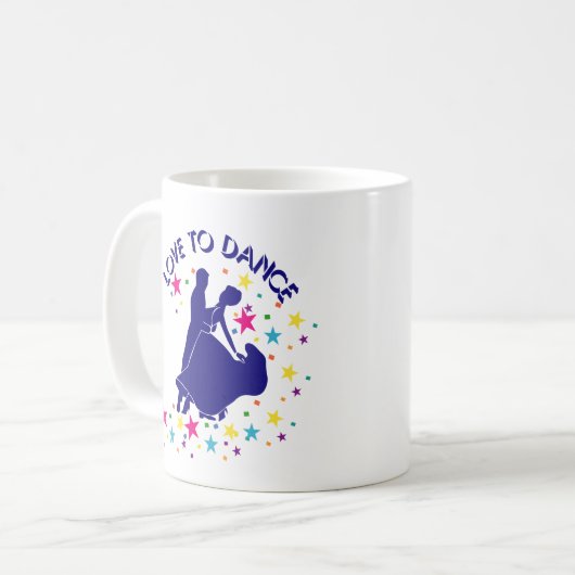 Liebe zum Tanzen Kaffeetasse (Vorderseite Links)