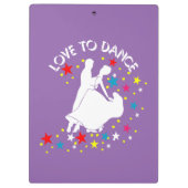 Liebe zum Tanzen Klemmbrett (Rückseite)