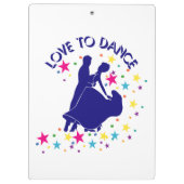 Liebe zum Tanzen Klemmbrett (Rückseite)
