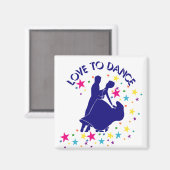 Liebe zum Tanzen Magnet (Vorderseite/Rückseite)