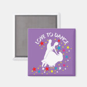 Liebe zum Tanzen Magnet (Vorderseite/Rückseite)