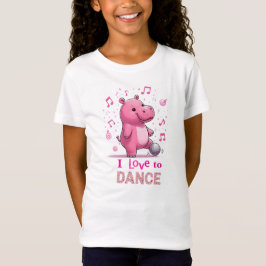 Liebe zum Tanzen Musikalisches Hippo T-Shirt
