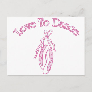 Liebe zum Tanzen Postkarte