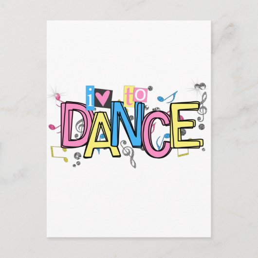 Liebe zum Tanzen Postkarte (Vorderseite)