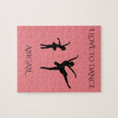 "Liebe zum Tanzen" Puzzle mit personalisiertem Nam (Horizontal)