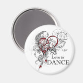 Liebe zum Tanzmagnet Magnet (Vorderseite/Rückseite)