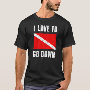 Liebe zum Tauchen Flag Scuba Diving Underwater T-Shirt