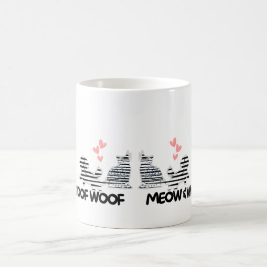 Liebe zum Thema Katze und Hunde Tasse (Mittel)