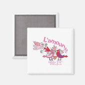 Liebe zum Valentinstag BY MASANSER Magnet (Vorderseite/Rückseite)