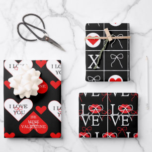 Liebe zum Valentinstag  Geschenkpapier Set
