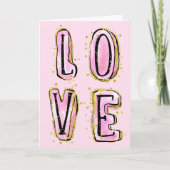LIEBE zum Valentinstag Karte (Vorderseite)
