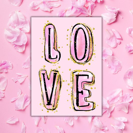 LIEBE zum Valentinstag Karte