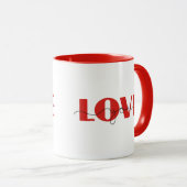 Liebe | Zum Valentinstag Moderne Tasse (VorderseiteRechts)