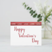 Liebe zum Valentinstag Postkarte (Stehend Vorderseite)
