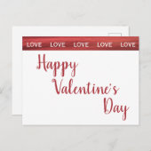 Liebe zum Valentinstag Postkarte (Vorne/Hinten)