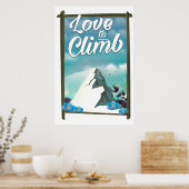 Liebe zum Vintagen Reiseplakat Poster (Küche)