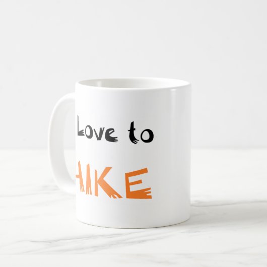 Liebe zum Wandern Kaffeetasse (Vorderseite Links)